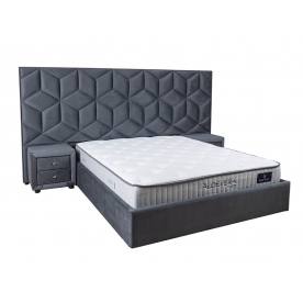 Ліжко 1.6 Моніка XL з підйомним механізмом 290x215x150 Графіт